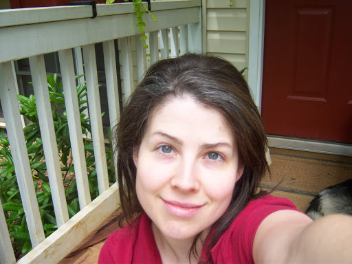 THE WRITER WHEN FINISHED--PALE, LACKING MAKEUP OR RECENT HAIRCOLOR, BUT SMUG NONETHELESS