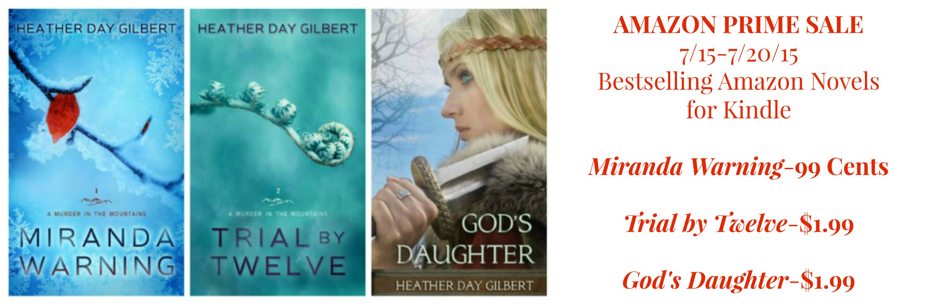 SALE on Heather Day Gilbert Novels